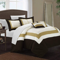 Chic Home Duke 10 Piece Color Block Comforter Set 