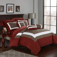 Chic Home Duke 10 Piece Color Block Comforter Set 