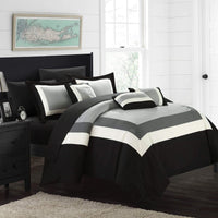 Chic Home Duke 10 Piece Color Block Comforter Set 