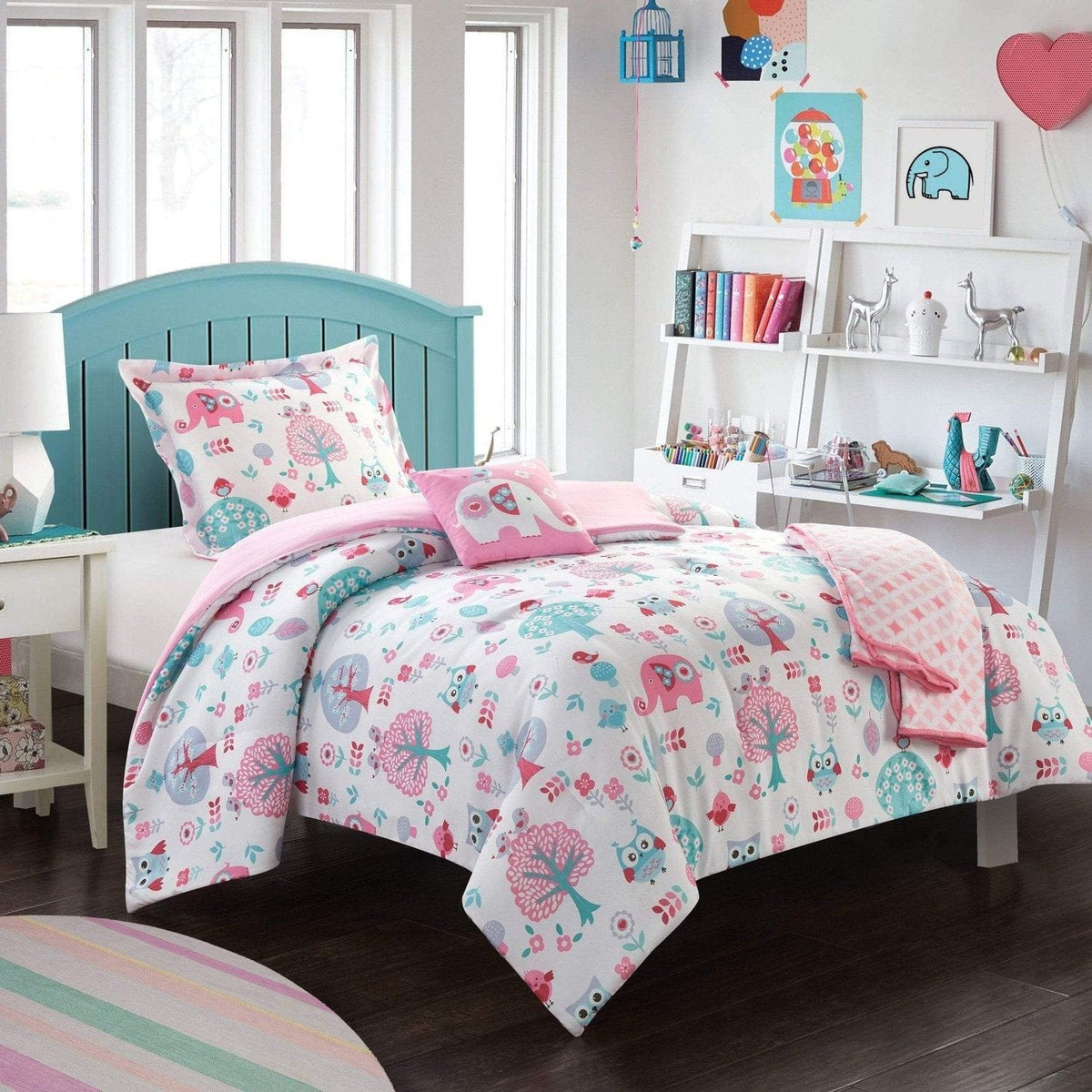 Elephant Garden Piece Kids Comforter Set