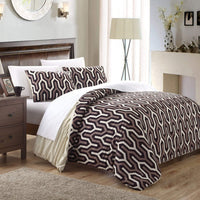 Chic Home Elissa 3 Piece Reversible Duvet Cover Set 
