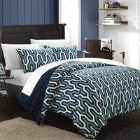 Chic Home Elissa 7 Piece Reversible Duvet Cover Set 
