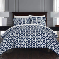Chic Home Elizabeth 3 Piece Reversible Duvet Cover Set 