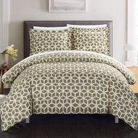 Chic Home Elizabeth 3 Piece Reversible Duvet Cover Set 