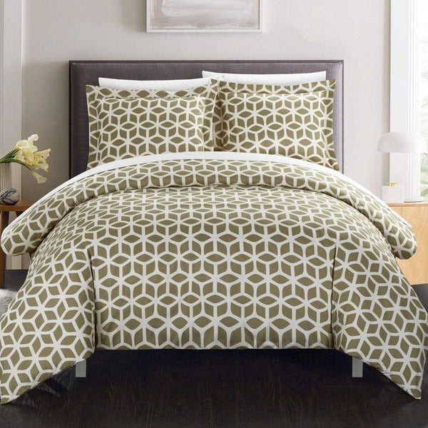Chic Home Elizabeth 9 Piece Reversible Duvet Cover Set 