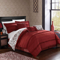 Chic Home Elle 11 Piece Reversible Comforter Set Brick