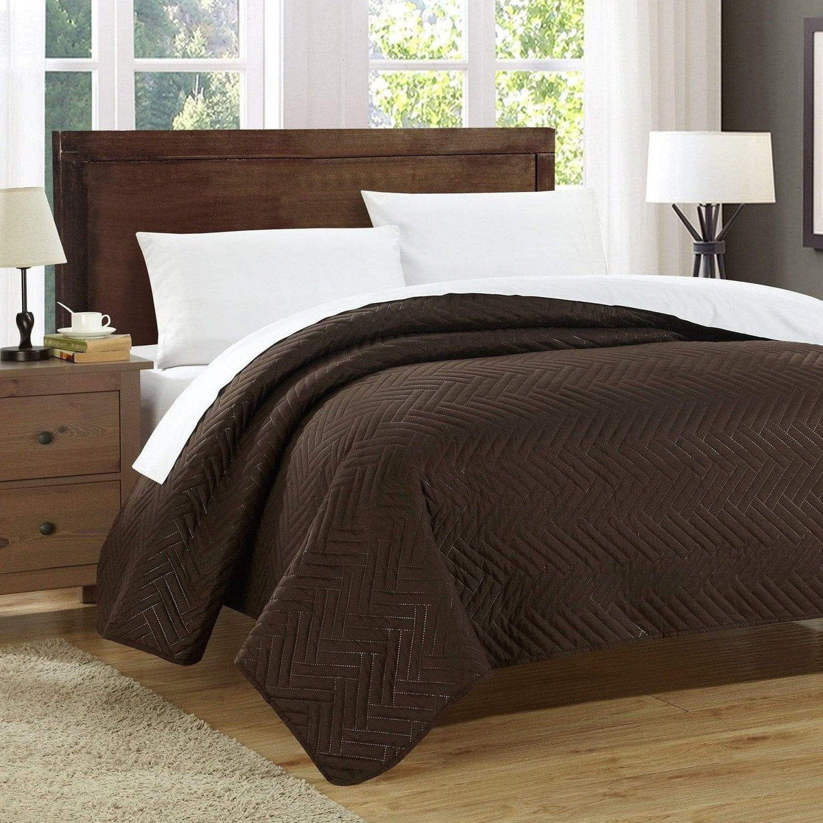 Chic Home Enigma 5 Piece Reversible Quilt Set 