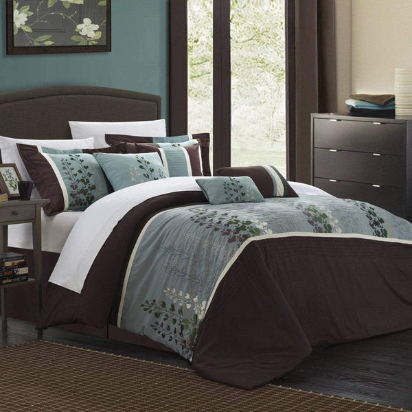 Chic Home Evan 8 Piece Floral Comforter Set 