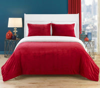 Chic Home Evie 7 Piece Blanket Set Ultra Plush Micro Mink Patchwork Stitched Bed in a Bag 