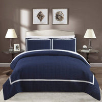 Chic Home Faige 7 Piece Hotel Duvet Cover Set Navy