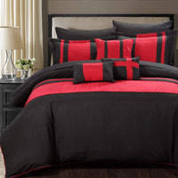 Chic Home Fiesta 10 Piece Color Block Comforter Set 