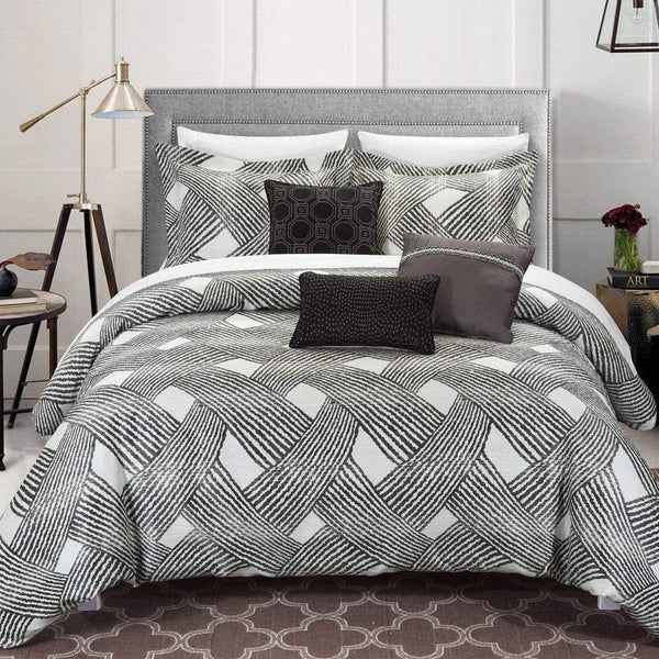 Chic Home Fiorella 10 Piece Jacquard Comforter Set 