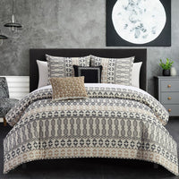 Chic Home Gabriella 5 Piece Cotton Comforter Set Queen