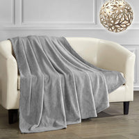 Chic Home Gaten Micro Mink Fleece Throw Blanket Grey