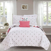 Chic Home Grand Palais 5 Piece Reversible Quilt Set 