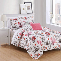 Chic Home Grand Palais 5 Piece Reversible Quilt Set 