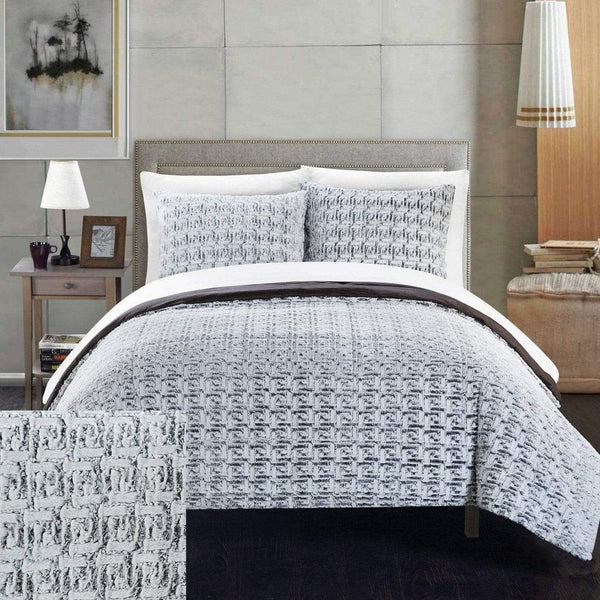 Chic Home Greece 7 Piece Faux Fur Comforter Set 