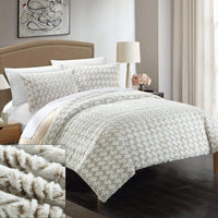 Chic Home Greece 7 Piece Faux Fur Comforter Set Beige