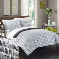 Chic Home Greece 7 Piece Faux Fur Comforter Set Grey