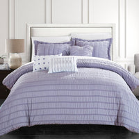 Chic Home Hadassah 10 Piece Striped Comforter Set 