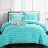Chic Home Hadassah 10 Piece Striped Comforter Set 