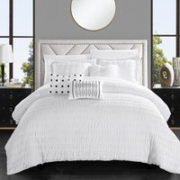 Chic Home Hadassah 10 Piece Striped Comforter Set 