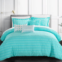Chic Home Hadassah 6 Piece Striped Comforter Set 