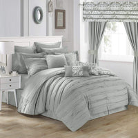 Chic Home Hailee 24 Piece Reversible Comforter Set Silver