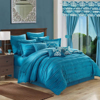 Chic Home Hailee 24 Piece Reversible Comforter Set Teal