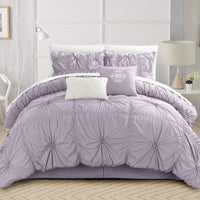 Chic Home Halpert 10 Piece Floral Comforter Set Lavender