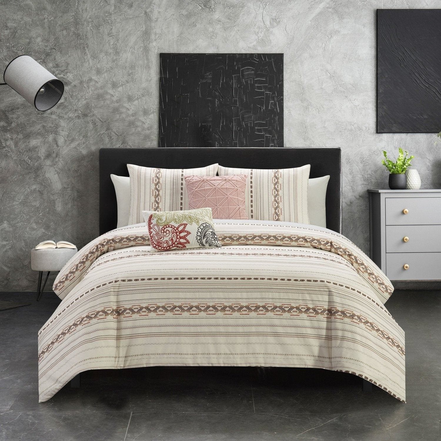 chic home Hewitt 5 Piece Cotton Comforter Set