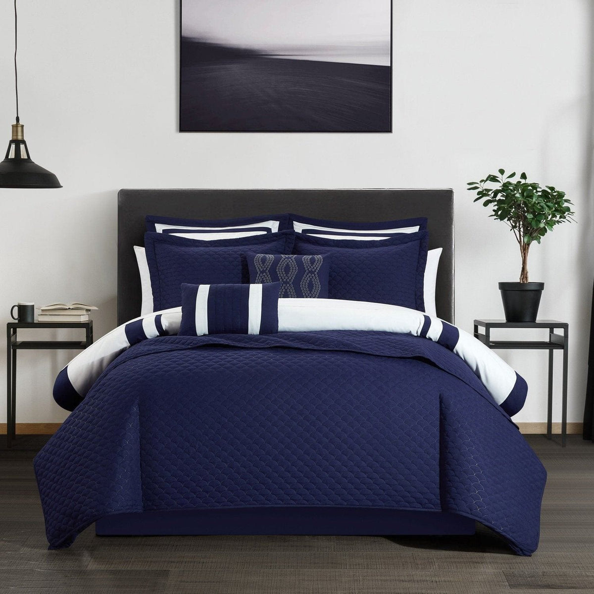 Chic Home Hortense 12 Piece Comforter and Quilt Set 