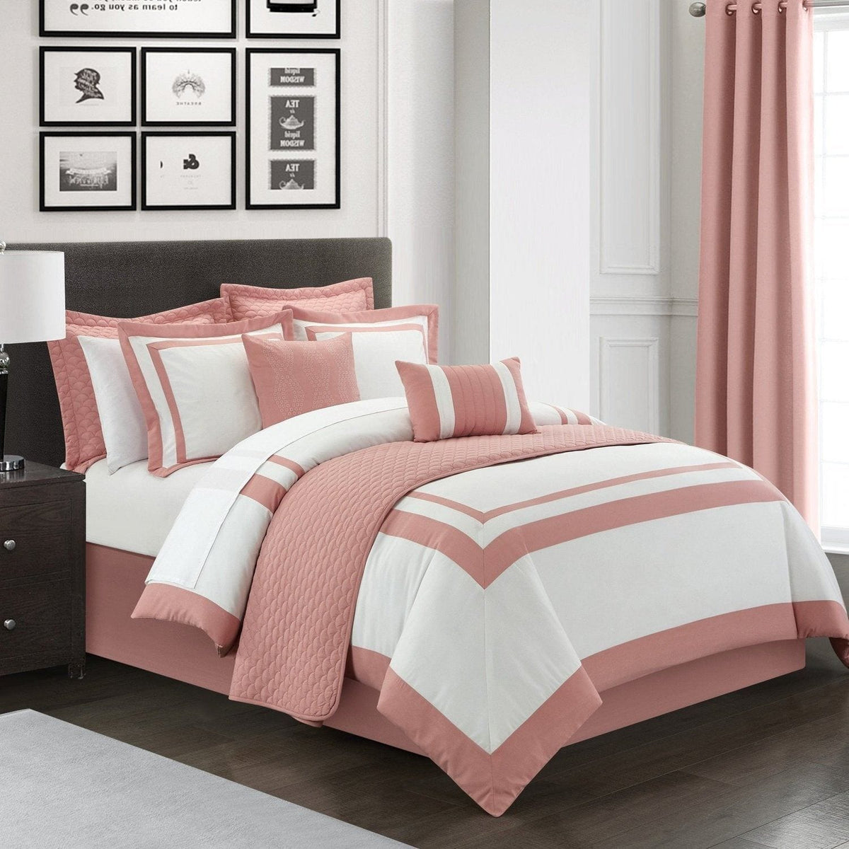 Chic Home Hortense 8 Piece Comforter And Quilt Set 