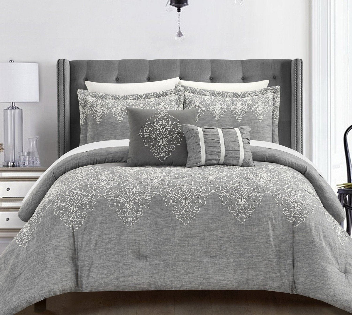 Chic Home Hubli 5 Piece Embroidered Comforter Set 
