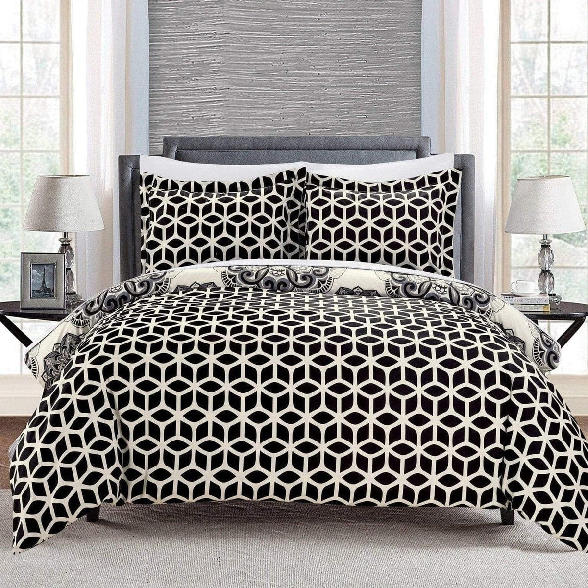 Chic Home Ibiza 7 Piece Boho Duvet Cover Set 