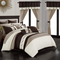Chic Home Idit 24 Piece Color Block Comforter Set 