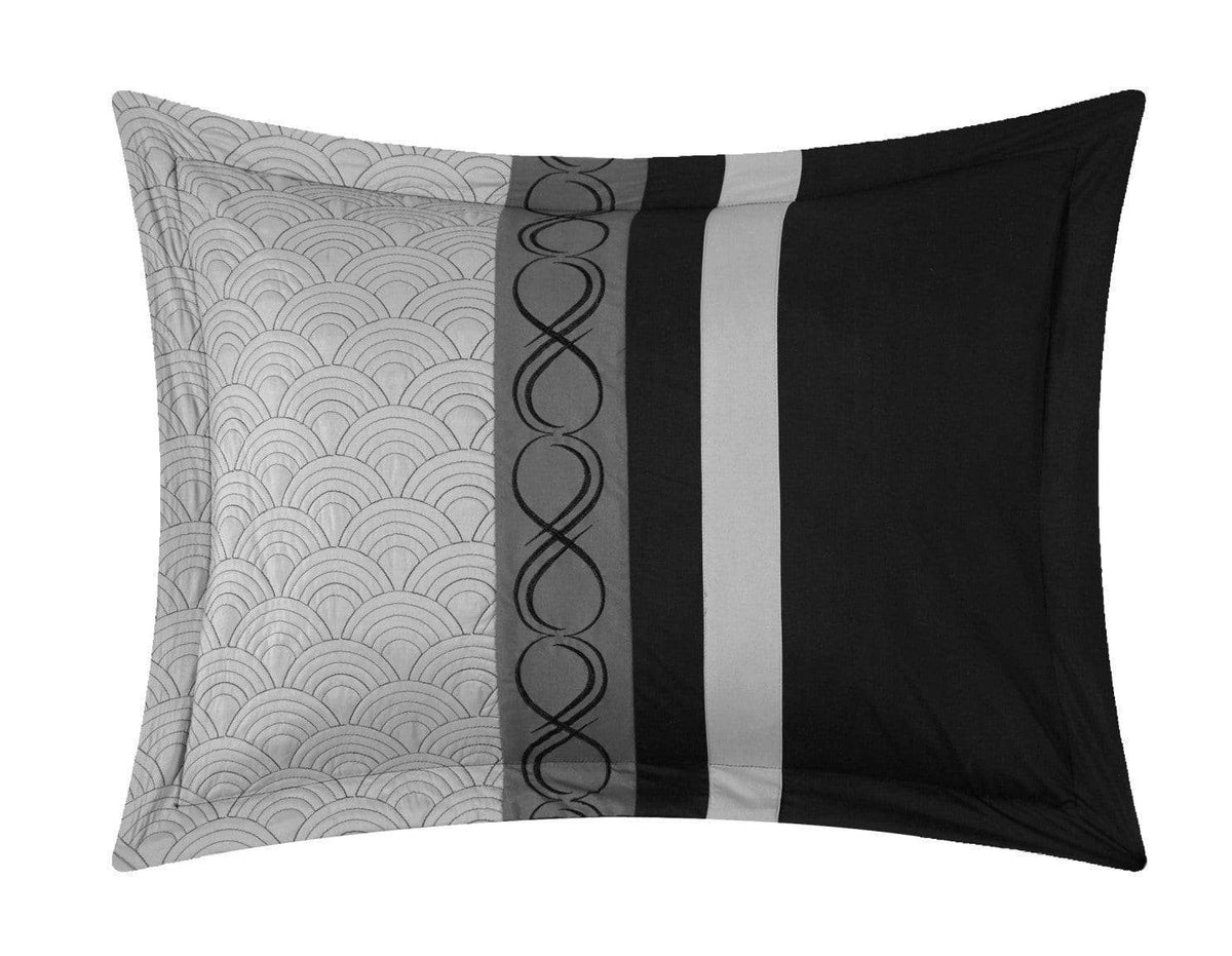 Chic Home Idit 24 Piece Color Block Comforter Set 