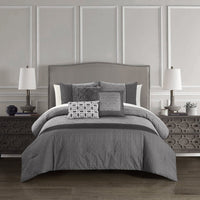 Chic Home Imani 10 Piece Jacquard Comforter Set Grey