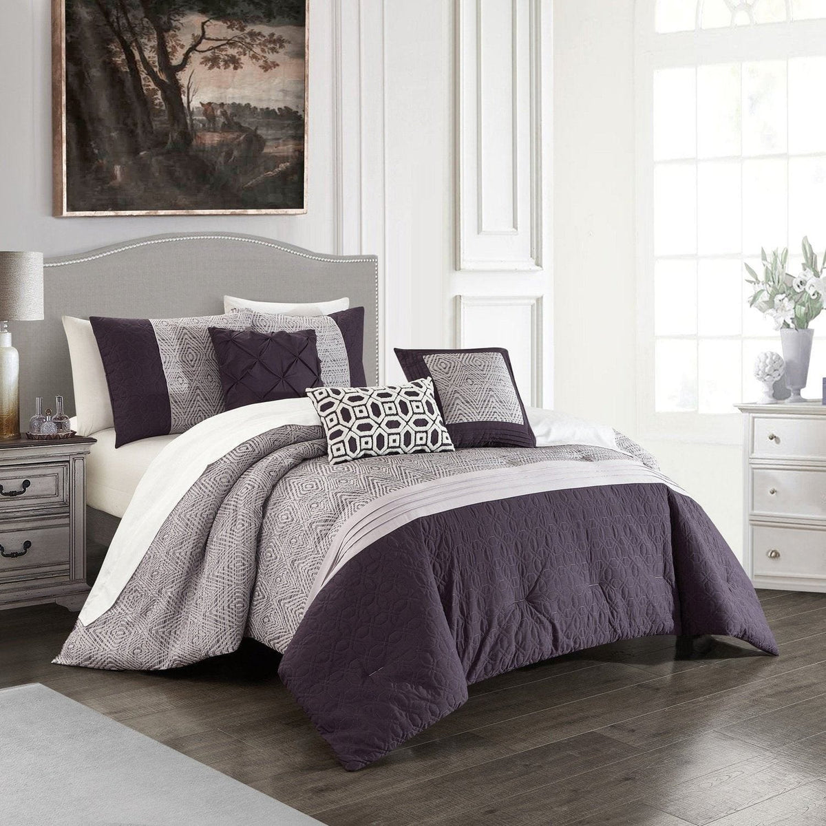 Chic Home Imani 6 Piece Jacquard Comforter Set 