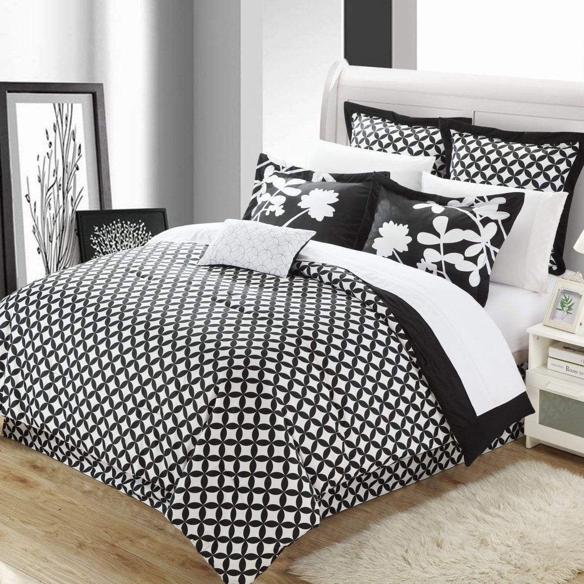 Chic Home Iris 7 Piece Floral Comforter Set 