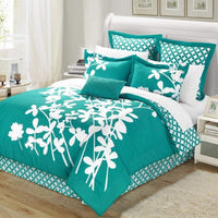 Chic Home Iris 7 Piece Floral Comforter Set 