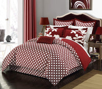 Chic Home Iris 7 Piece Floral Comforter Set 