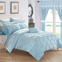 Chic Home Jacksonville 20 Piece Reversible Comforter Set Blue