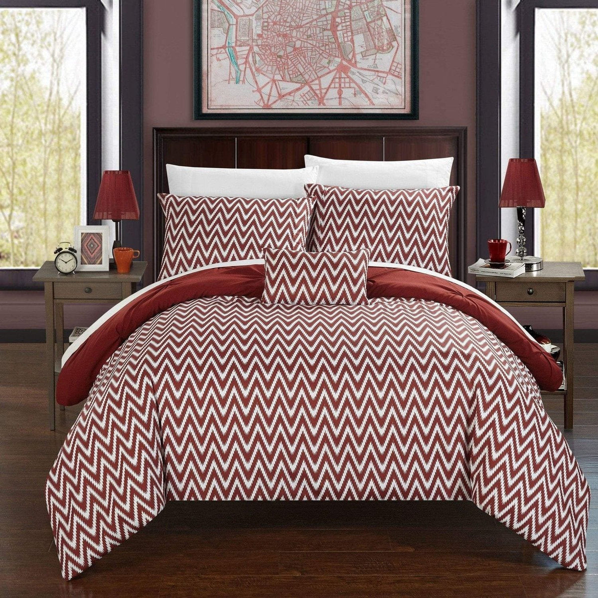 Chic Home Jacky 8 Piece Reversible Comforter Set 