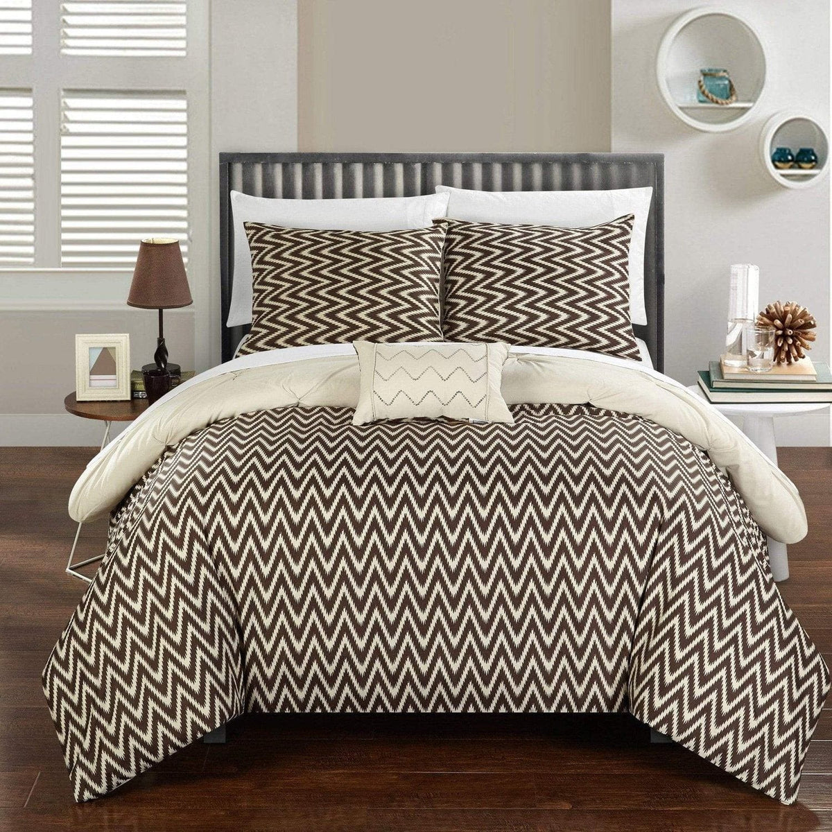 Chic Home Jacky 8 Piece Reversible Comforter Set 
