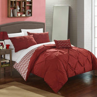 Chic Home Jacky 8 Piece Reversible Comforter Set Brick