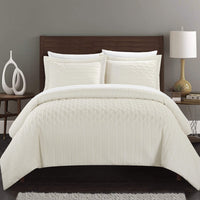 Chic Home Jazmine 3 Piece Embossed Comforter Set Beige