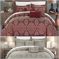 Chic Home Jessica 11 Piece Jacquard Comforter Set 