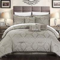 Chic Home Jessica 11 Piece Jacquard Comforter Set 