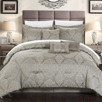 Chic Home Jessica 11 Piece Jacquard Comforter Set 